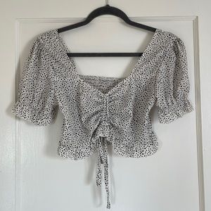 White spotted crop top
